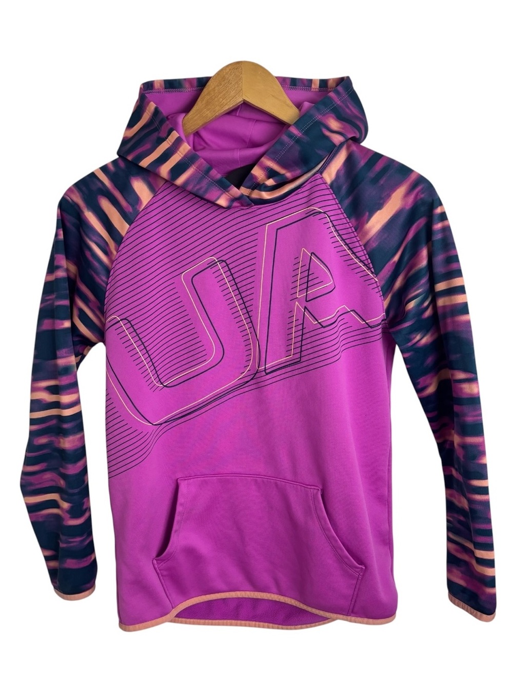 Under Armour Coldgear Loose Fit Girls Pullover Hoodie Kanga Pocket Size YXL